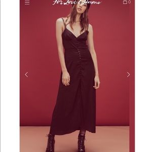 For love and lemons Isabella black slip dress S